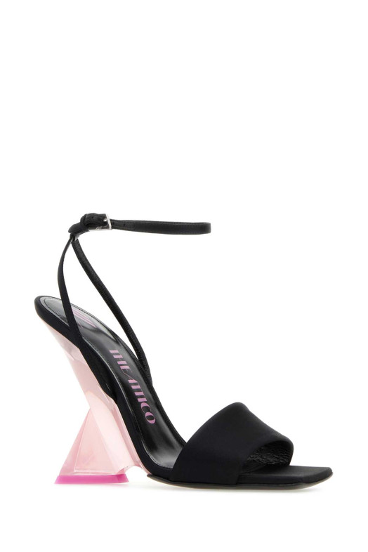 Black satin Cheope sandals THE ATTICO (236WS513E091)