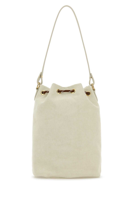 Chalk gabardine bucket bag MIU MIU (5NR0382IA7)