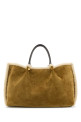 Mustard suede VLogo Signature shopping bag VALENTINO GARAVANI (7W0B0R44UVT)