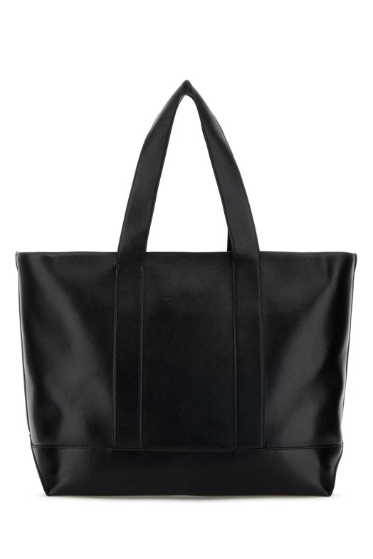 Black leather shopping bag Black ALEXANDER MCQUEEN (8458991AAVL)