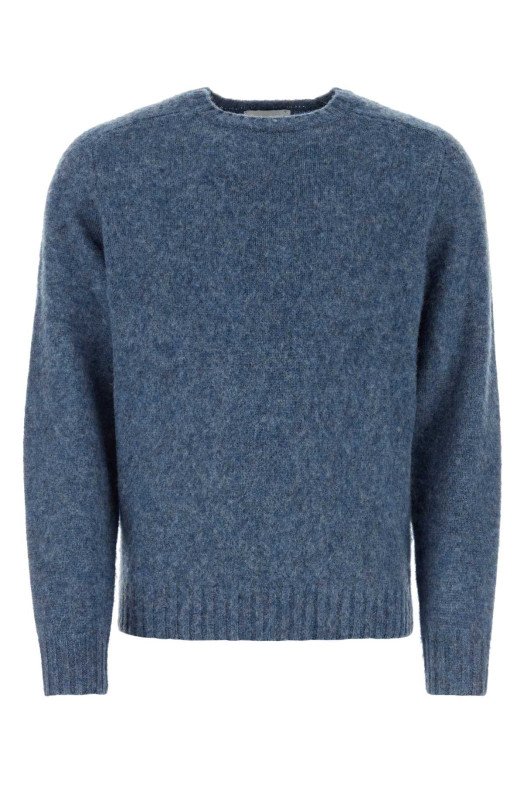 Melange blue wool Shaggy sweater Blue HARMONY (CWO016HKW038)