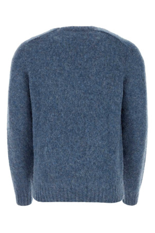 Melange blue wool Shaggy sweater Blue HARMONY (CWO016HKW038)