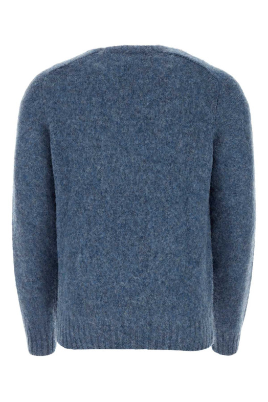 Melange blue wool Shaggy sweater Blue HARMONY (CWO016HKW038)