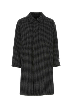 Embroidered wool blend coat ETUDES (DISTANCEHOUNDSTOOTH)