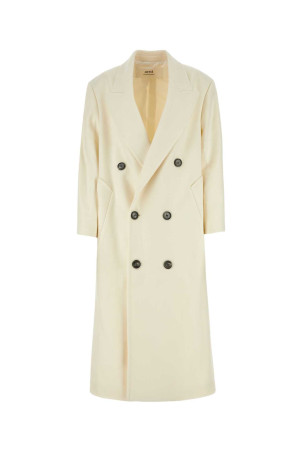 Ivory wool blend oversize coat White AMI (FCO317WV0016)