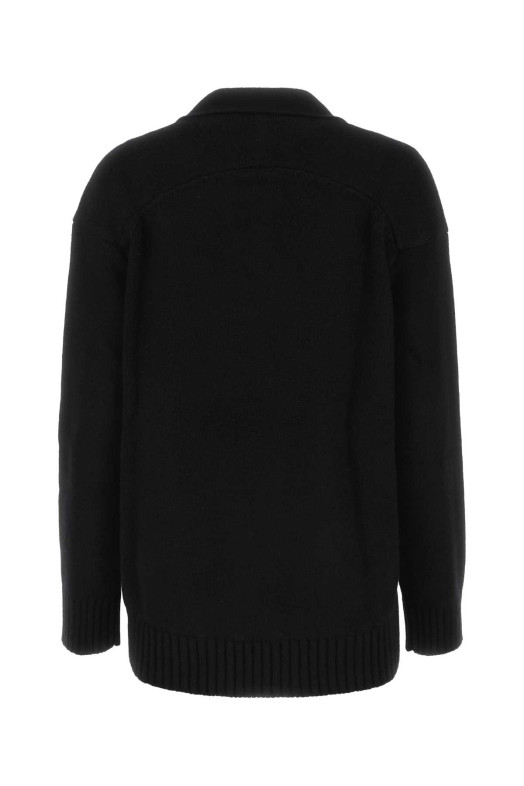 Black cashmere blend cardigan JIL SANDER (J02GP0038J13203)