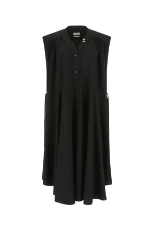 Black viscose blend oversize dress QUIRA (Q506VS)
