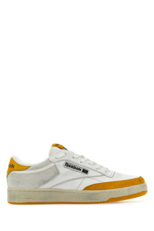 Two-tone leather and suede Club C sneakers REEBOK (RMIA011C99LEA005)