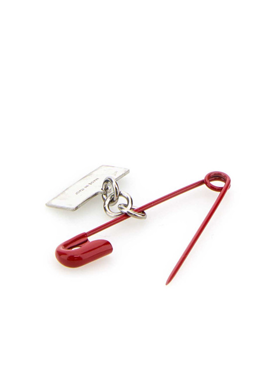 Красная металлическая брошь MM6 MAISON MARGIELA (SM7VK0017P7069)