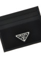 Re-Nylon Saffiano cardholder Black