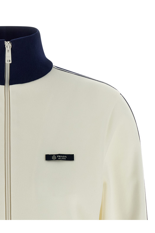 Короткая куртка Белый PRADA 138644SOOO18VXF0304