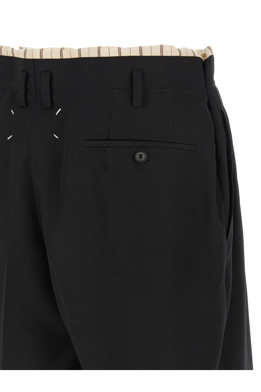 Вставка на подкладке бермуды Черный MAISON MARGIELA S50MU0093M35693900