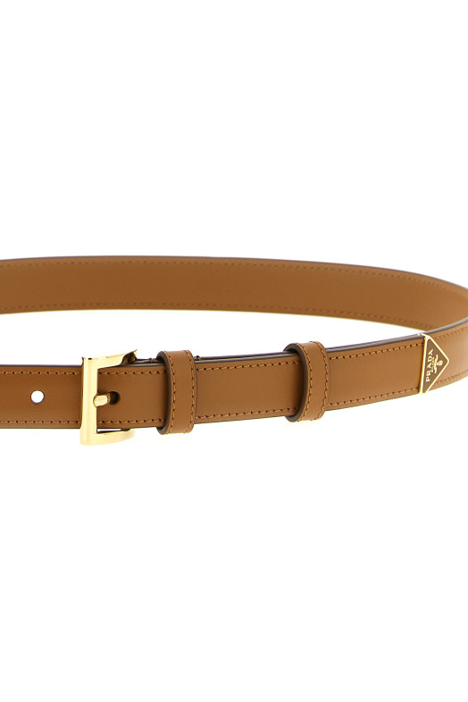 Кожаный ремень коричневый PRADA 1CC6258NQF03CW