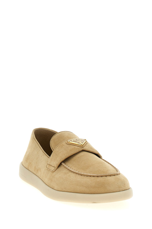 Logo loafers Beige
