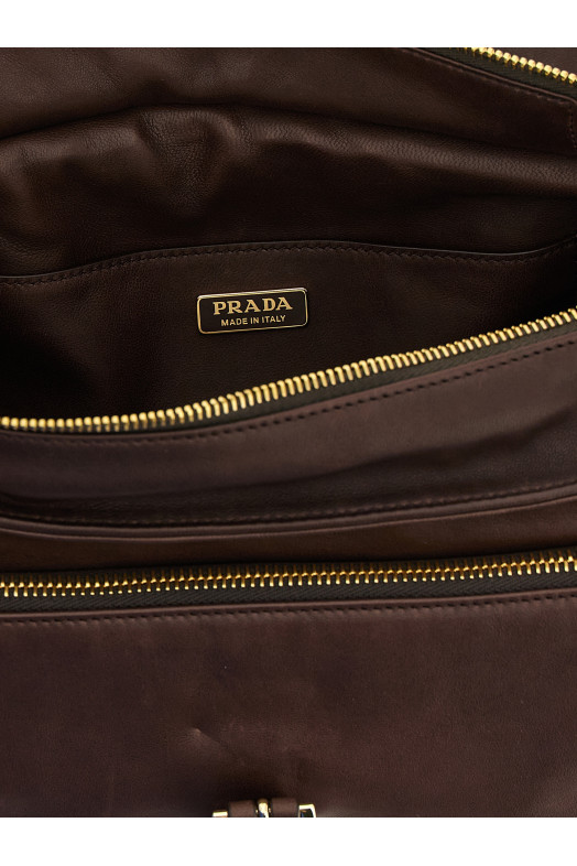 'Prada Explore' medium shoulder bag Brown
