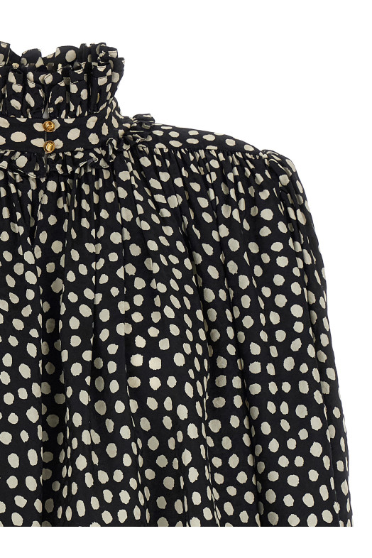 Макси-топ с бретелями Черно-серый CHLOÉ CH26SHT90300915