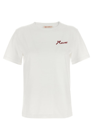 Flocked logo T-shirt White