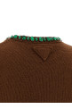 Crystal crew neck sweater Brown