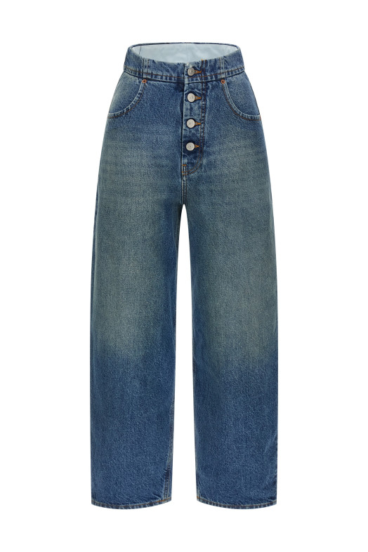 Джинсы с прямыми брючинами BLUE MM6 MAISON MARGIELA S52LA0235M30058965