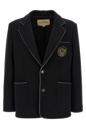 Однобортный блейзер Valentino Garavini Черный VALENTINO GARAVANI V3CEG76AWB0NO