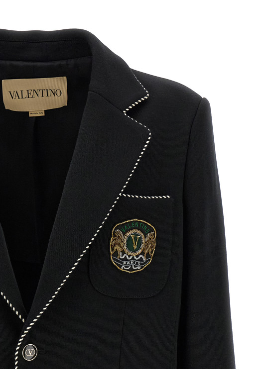 Однобортный блейзер Valentino Garavini Черный VALENTINO GARAVANI V3CEG76AWB0NO