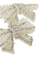 'Pearl Satin Bow' earrings White