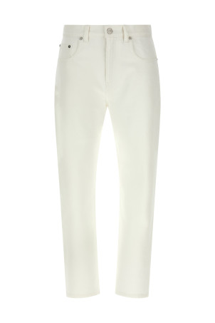 High waist jeans White