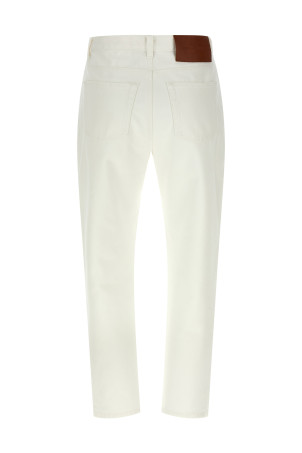 High waist jeans White