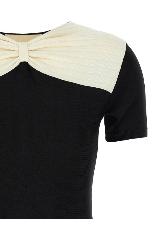 Платье с бантиком Valentino Garavani Черное B3KD14TA2P0NA