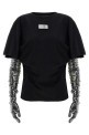 Перчатки с пайетками Футболка Черный MM6 MAISON MARGIELA S52GC0358M20170900