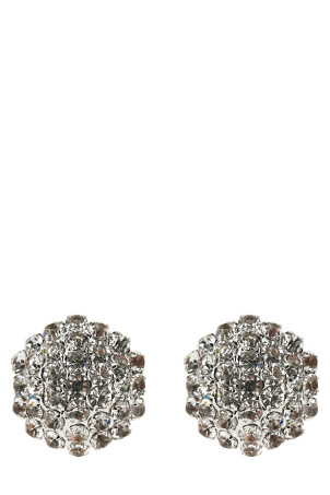 'Crystal Flower' earrings Silver