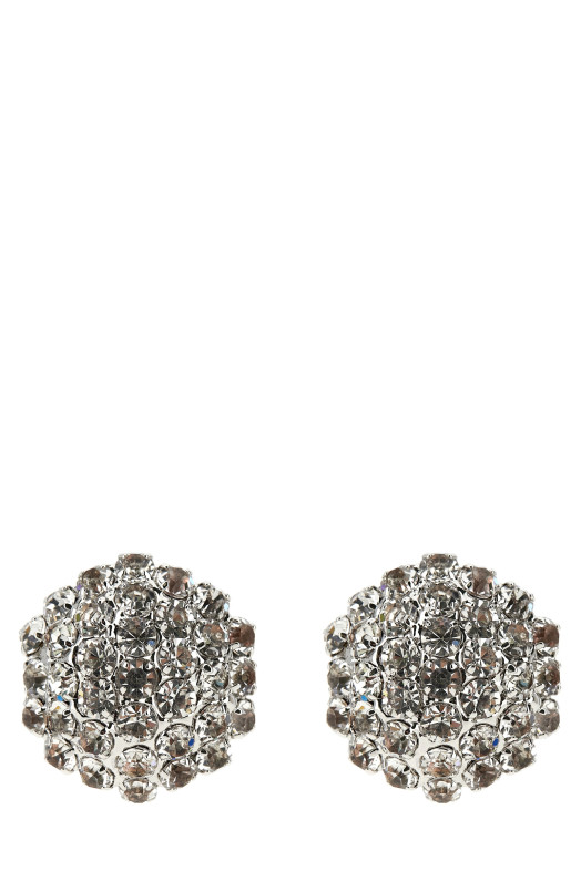 'Crystal Flower' earrings Silver