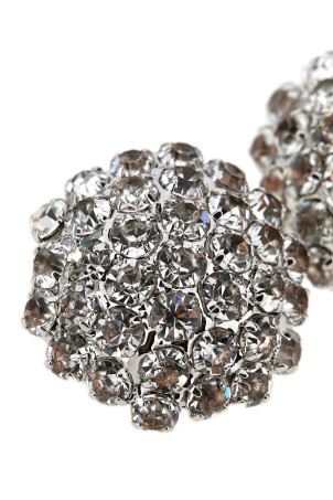 'Crystal Flower' earrings Silver