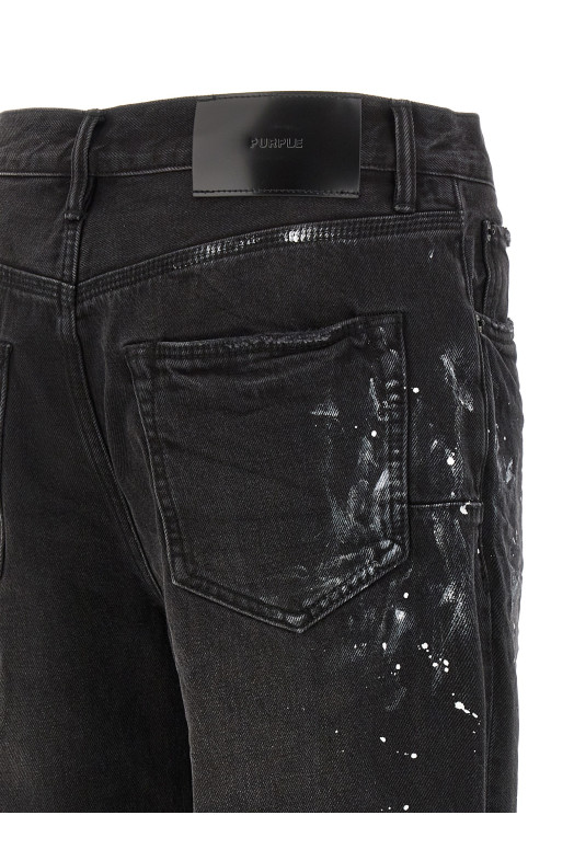 Джинсы «P011 Knee Slit Paint» Черный P011BRKS526BLACK