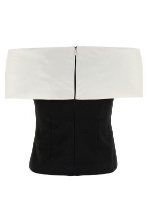 'Black Crêpe Flower' top Black-grey