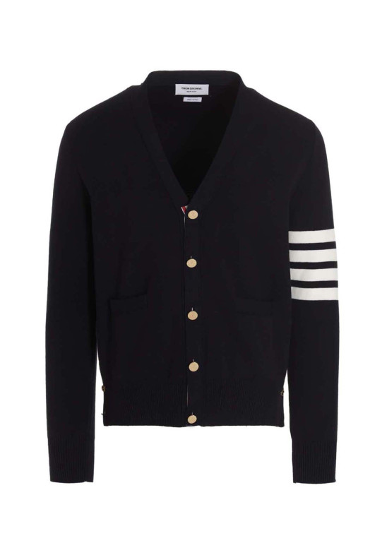 '4 bar' cardigan Blue