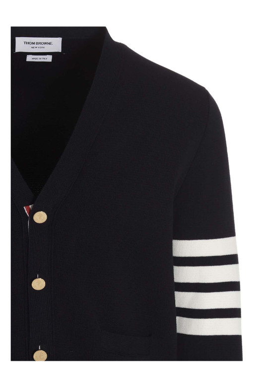 '4 bar' cardigan Blue