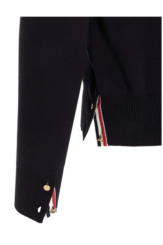 '4 bar' cardigan Blue