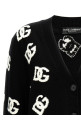 Жаккардовый кардиган с логотипом Черно-серый DOLCE & GABBANA FXJ36TJCVYWN0004