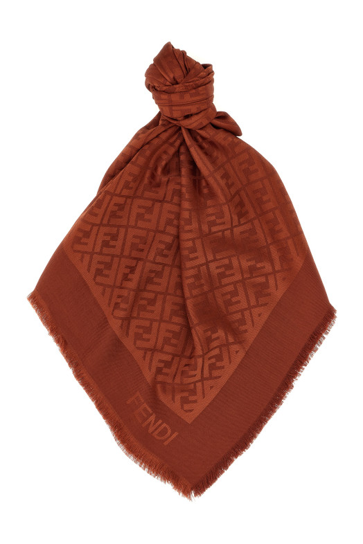 Шаль FF Коричневая FENDI FXT069AJW7F1G1U