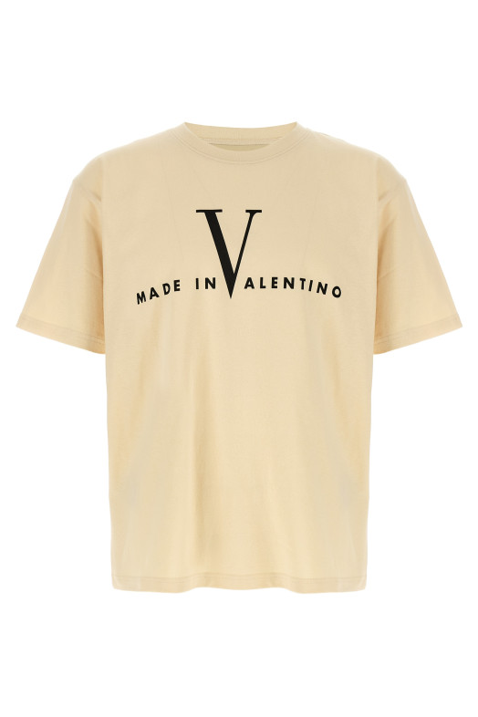 Valentino Garavani «Made In Valentino» футболка бежевого цвета V3MG16PBAQQT3