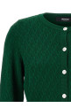 Cardigan pattern V Green