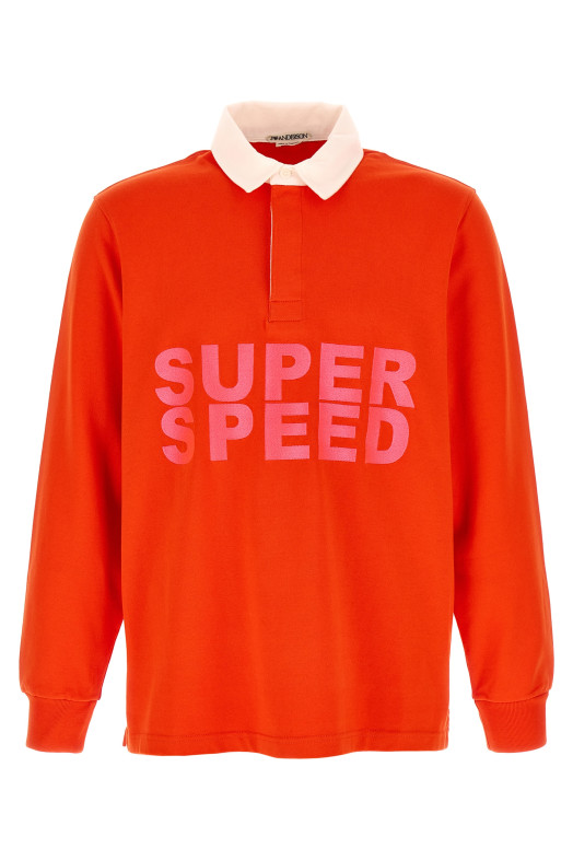 'Super Speed' polo shirt Red
