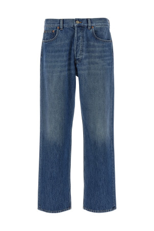 Джинсы Valentino Garavani с пятью карманами Синие V3DE05EB6M558