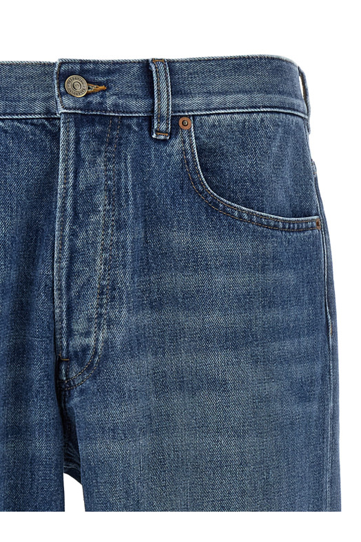 Джинсы Valentino Garavani с пятью карманами Синие V3DE05EB6M558