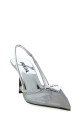Triangle logo slingback Silver