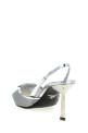 Triangle logo slingback Silver