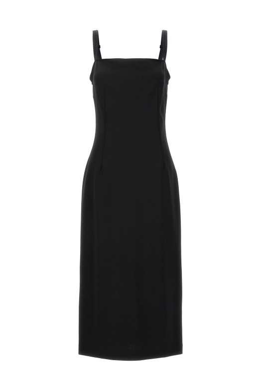 Платье с миланской вышивкой Черное DOLCE & GABBANA F6ARTTFUGN7N0000