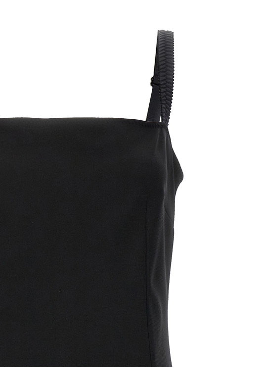 Платье с миланской вышивкой Черное DOLCE & GABBANA F6ARTTFUGN7N0000