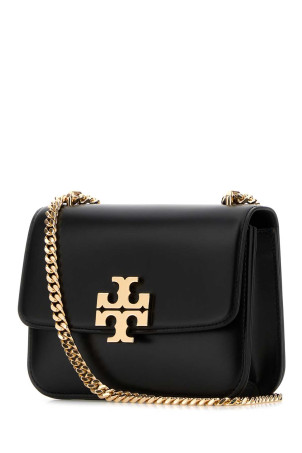 Black leather small Eleanor shoulder bag TORY BURCH (166169)